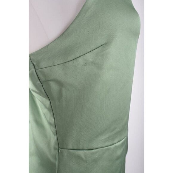 Zara Womens Midi Slip Dress L Green Beaded Strap Satin Effect 7765/899 NWD - Picture 6 of 7